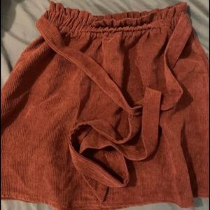 Brand new never worn SHEIN corduroy skirt/burnt orange/brown size medium